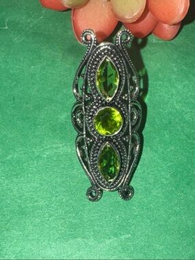 Silver Peridot Ring